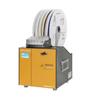 Máquina automática de descarnar e crimpar